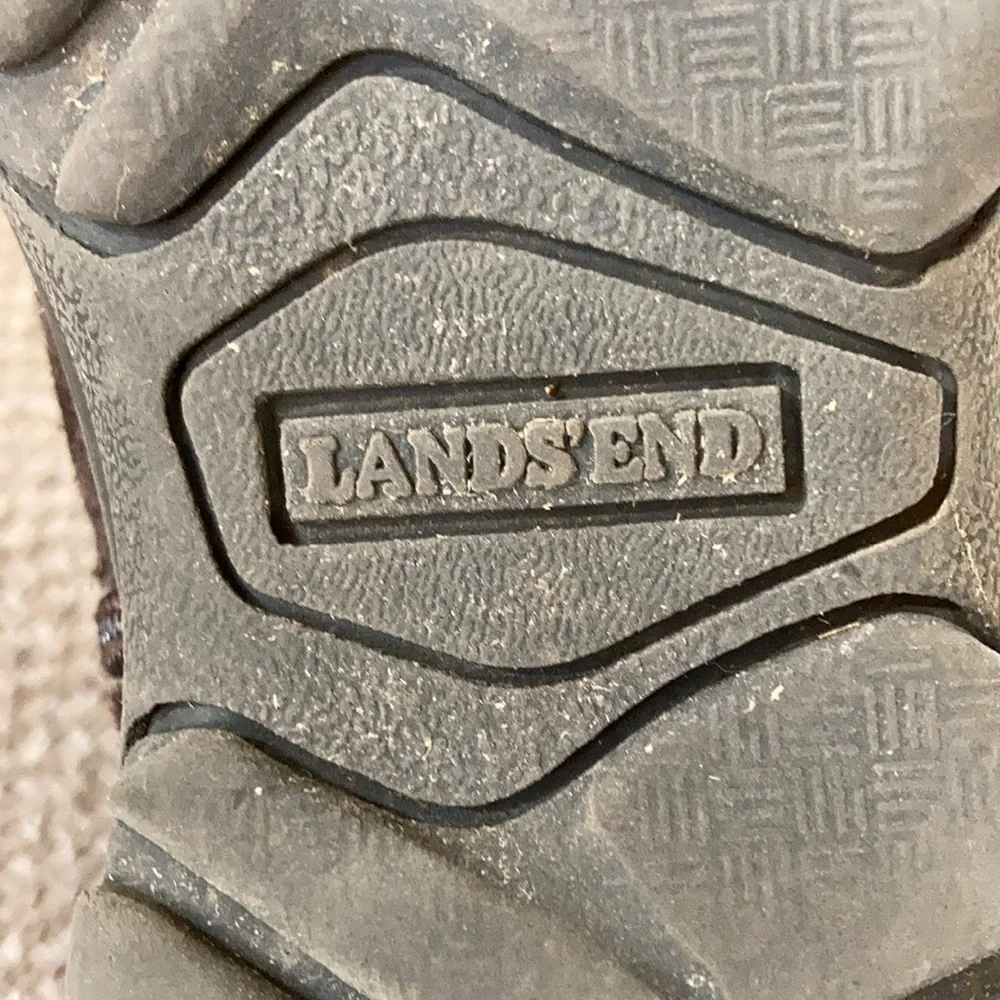 LANDS END All Weather Zip Pull On Suede Leather Toddler Boots Brown Size 11